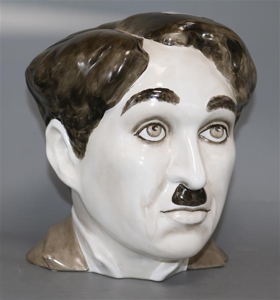A Fleshpots ceramic head of Charlie Chaplin height 26cm